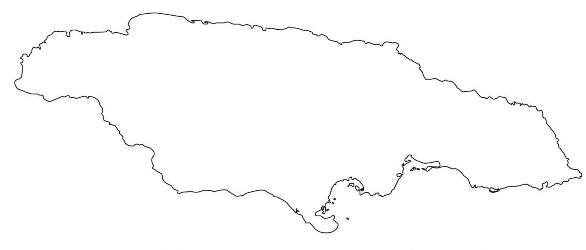 en branco mapa de xamaica con fronteiras