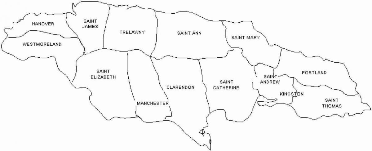 xamaica mapa e parroquias