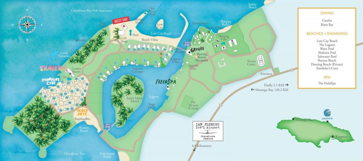 Mapa de xamaica resorts