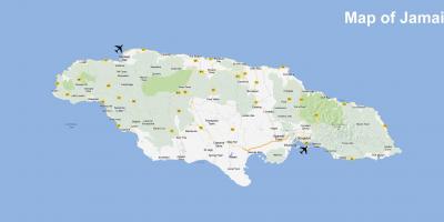 Mapa de xamaica aeroportos e resorts