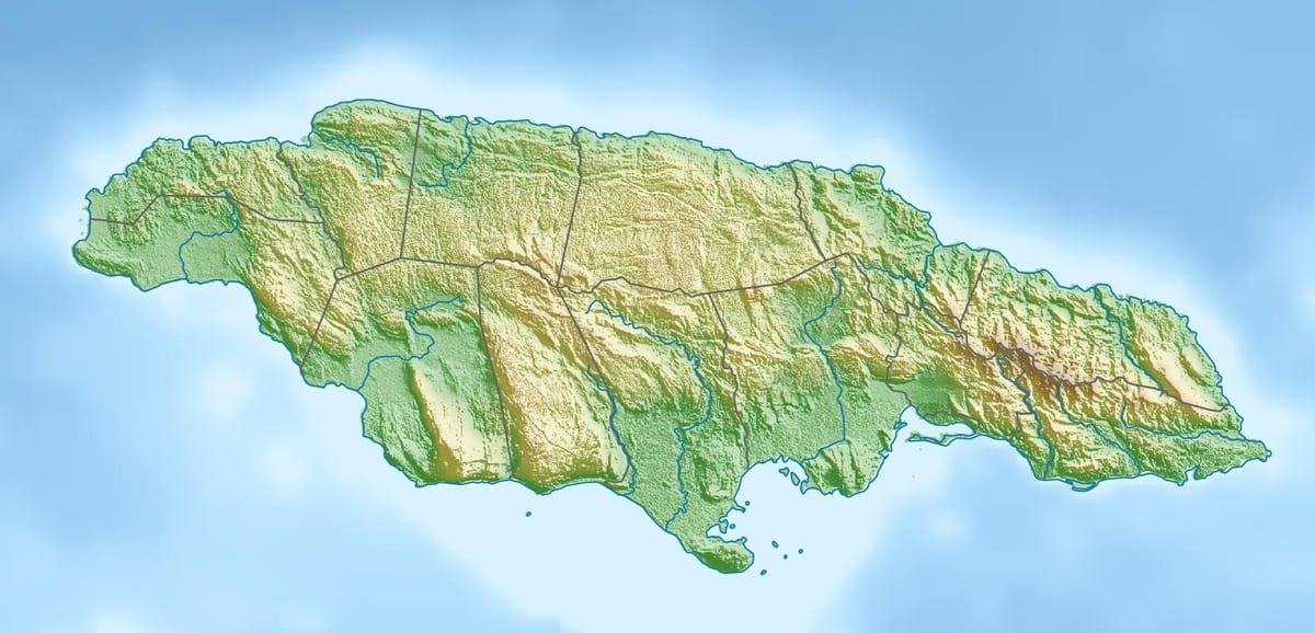 Mapa de xamaica 3d