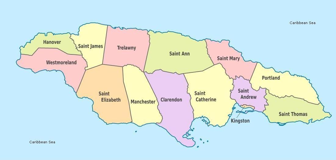Mapa de rotulado xamaica