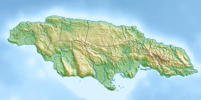 Mapa de alivio xamaica