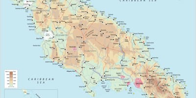 Mapa da costa sur de xamaica 