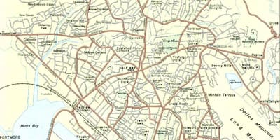 Mapa de kingston xamaica barrios