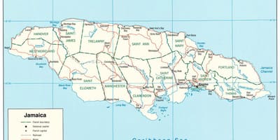 Xamaica rúa mapa