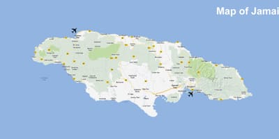 Mapa de winnifred praia de xamaica