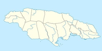 Mapa de xamaica mostrando ríos